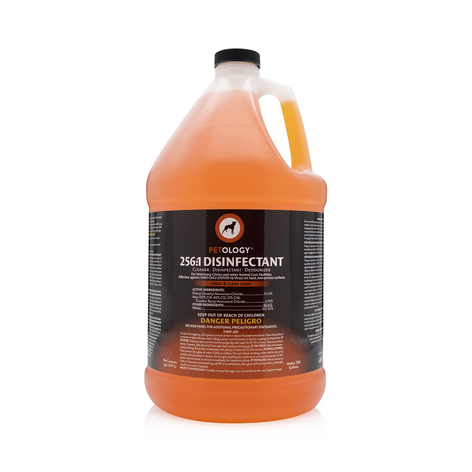 1 Gallon 256:1 Liquid Concentrate Disinfectant and Deodorizer for Veterinary Clinics and Kennels
| Veterinary Clinics a